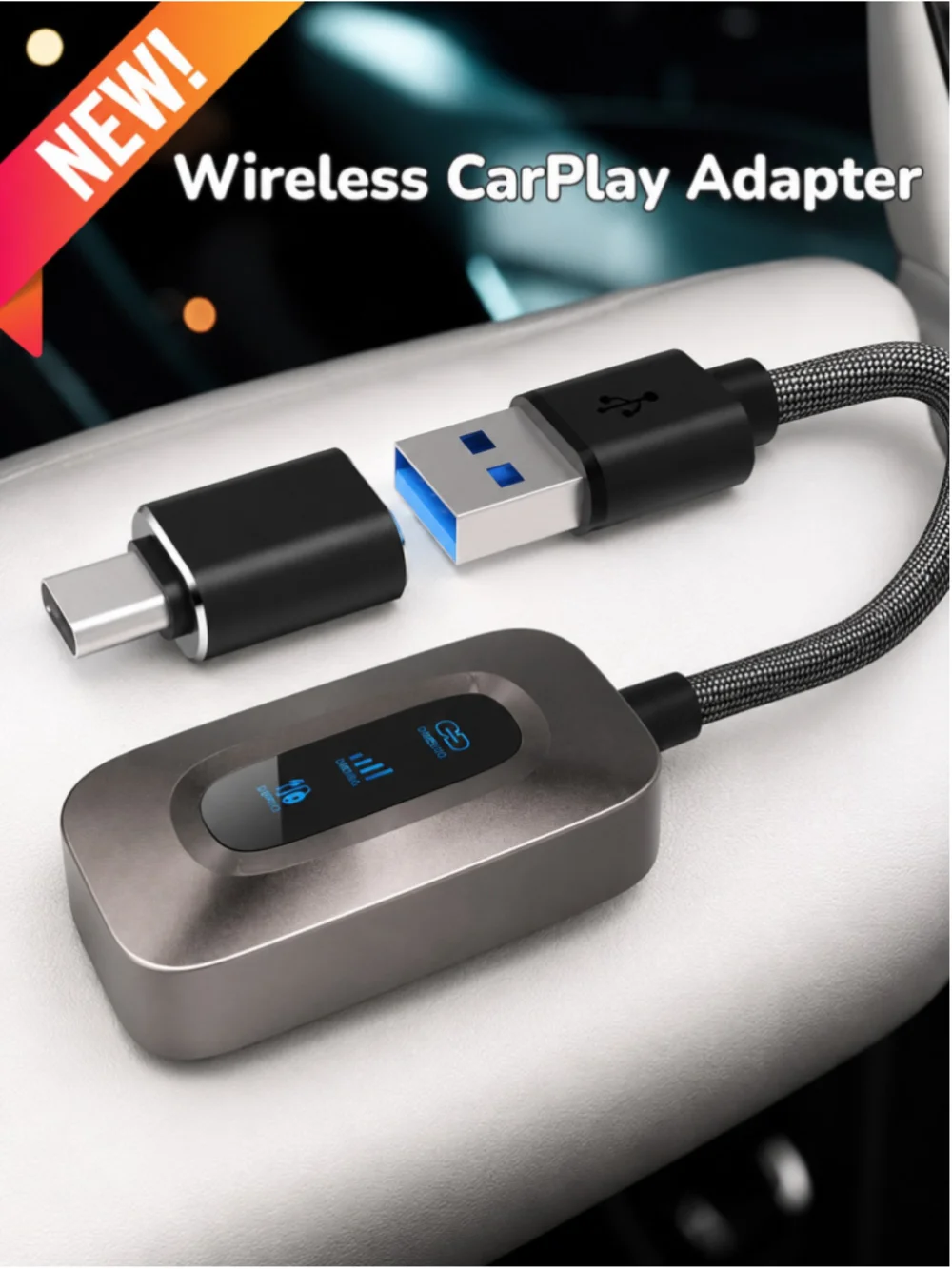 NEW JOUJBAIL Wireless Apple CarPlay Adapter – Factory Sealed
